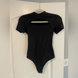 Women's Abercrombie & Fitch Black Short Sleeve Bodysuit size XS